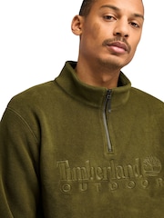 Timberland Green Linear Logo 1/4 Polartec 200 Fleece - Image 3 of 5