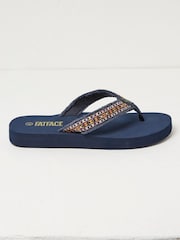 FatFace Blue Pentle Flip-Flops - Image 1 of 3