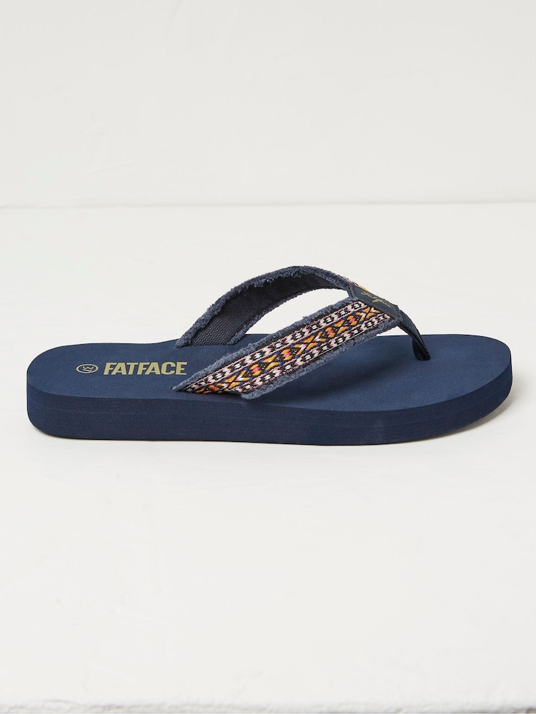 FatFace Blue Pentle Flip-Flops - Image 1 of 3