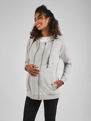 JoJo Maman Bébé Marl Grey 3-In-1 Hoodie - Image 1 of 5