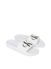 Calvin Klein White Monogram Slides - Image 1 of 4