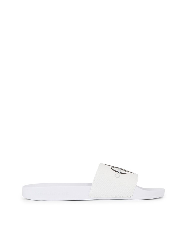 Calvin Klein White Monogram Slides - Image 2 of 4