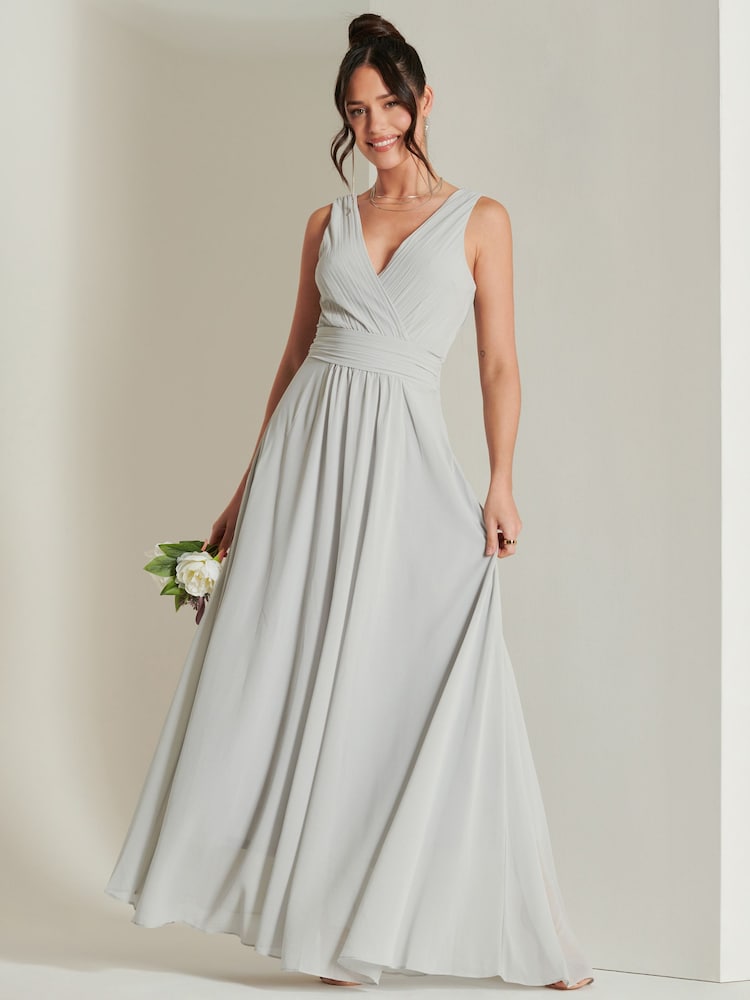 Jolie Moi Plissiertes Chiffon-Maxikleid - Bild 1 von 6 Jolie Moi Plissiertes Chiffon-Maxikleid - Bild 1 von 6