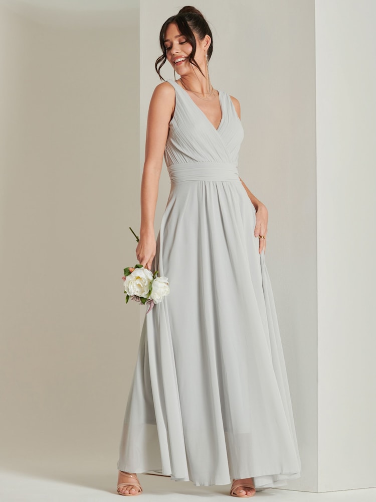 Jolie Moi Plissiertes Chiffon-Maxikleid - Bild 6 von 6