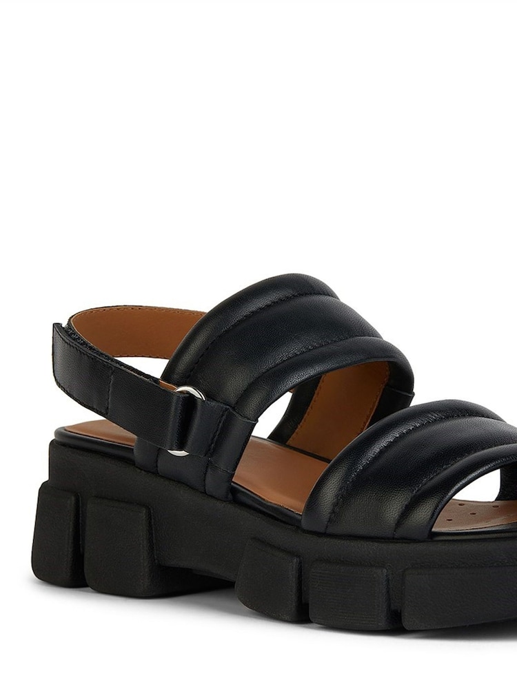 Geox Lisbona Black Sandals - Image 2 of 6