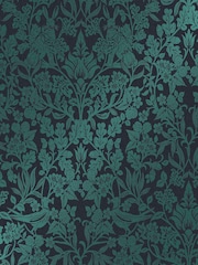 Graham & Brown Blue Hartley Damask Wallpaper Sample - Image 2 of 3
