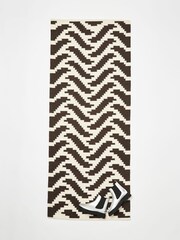 Oliver Bonas Black Zebra Handwoven Cotton Runner Rug - Image 2 of 4