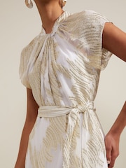 Phase Eight White/Silver Kerena Shimmer Maxi Dress - Image 4 of 7
