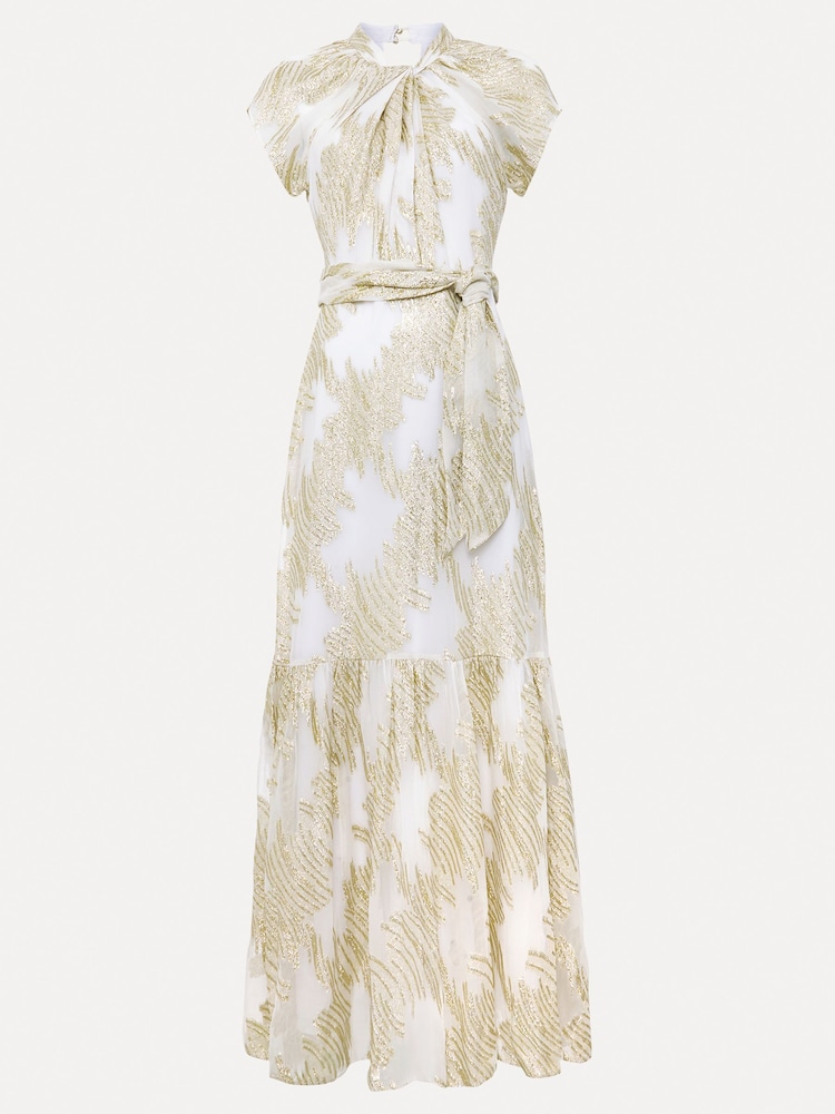 Phase Eight White/Silver Kerena Shimmer Maxi Dress - Image 7 of 7