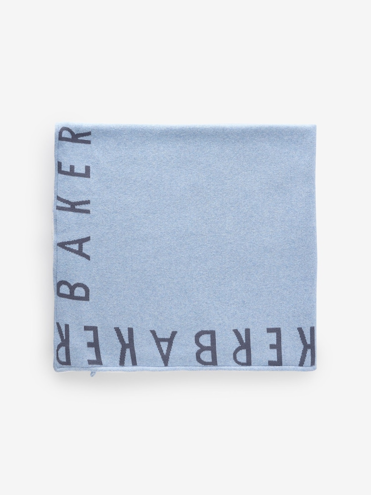Baker by Ted Baker Boys Blue Knitted Fleece Blanket - Image 1 of 5