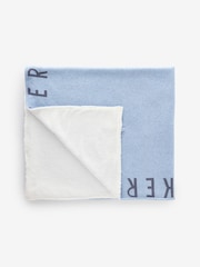Baker by Ted Baker Boys Blue Knitted Fleece Blanket - Image 2 of 5