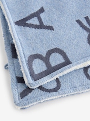 Baker by Ted Baker Boys Blue Knitted Fleece Blanket - Image 4 of 5