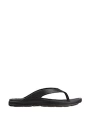 Totes Black Ladies Solbounce Toe Post Flip Flops Sandals - Image 2 of 5