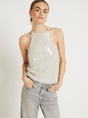топ-халтер River Island пайетками - Изображение 1 из 6