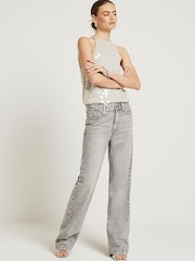 топ-халтер River Island пайетками - Изображение 4 из 6