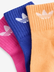 adidas Originals Multi Kids Mid Ankle Socks 3 Pack - Image 2 of 3