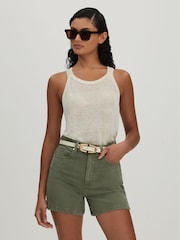 Verde hiedra vintage - Paige Alto Rise Denim Shorts - Imagen 1 de 6