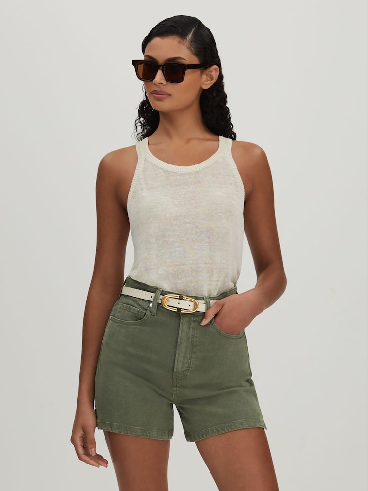 Verde hiedra vintage - Paige Alto Rise Denim Shorts - Imagen 1 de 6