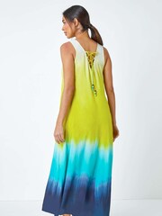 Roman Blue Sleeveless Ombre Midi Dress - Image 3 of 5
