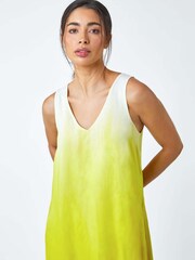 Roman Blue Sleeveless Ombre Midi Dress - Image 4 of 5