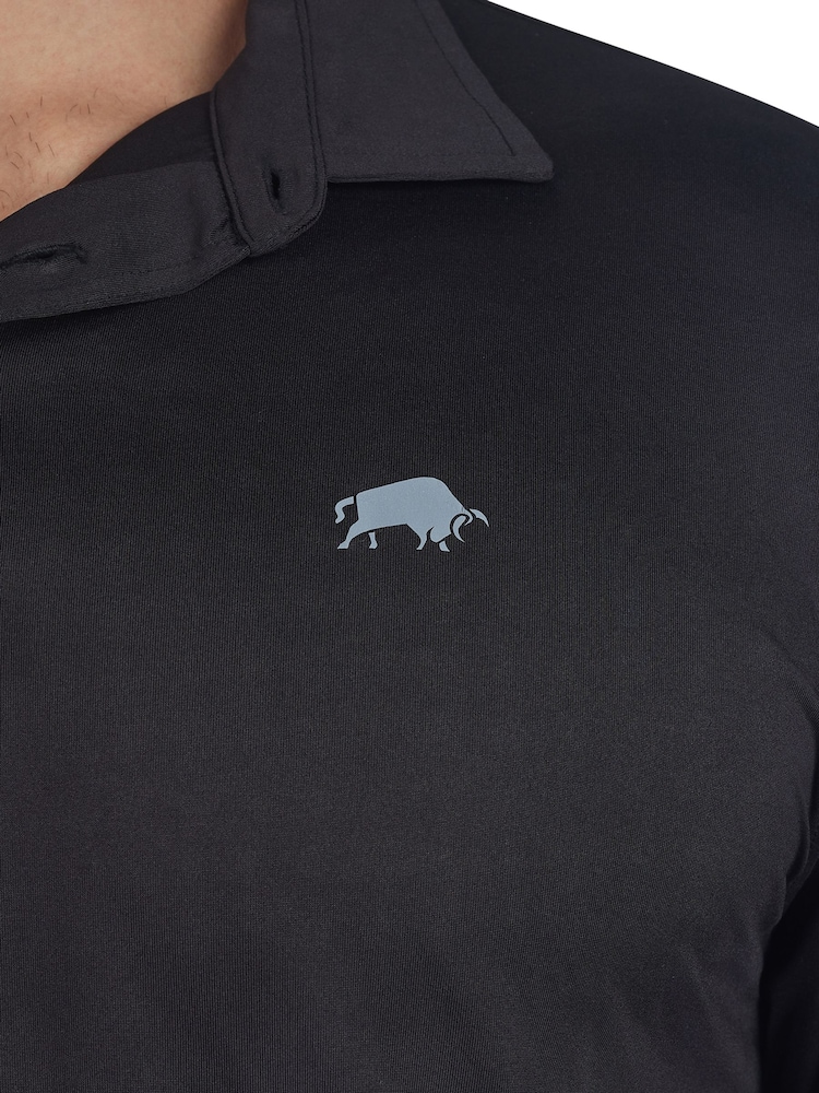 Raging Bull Golf Tech Polo Black Shirt - Image 4 of 5