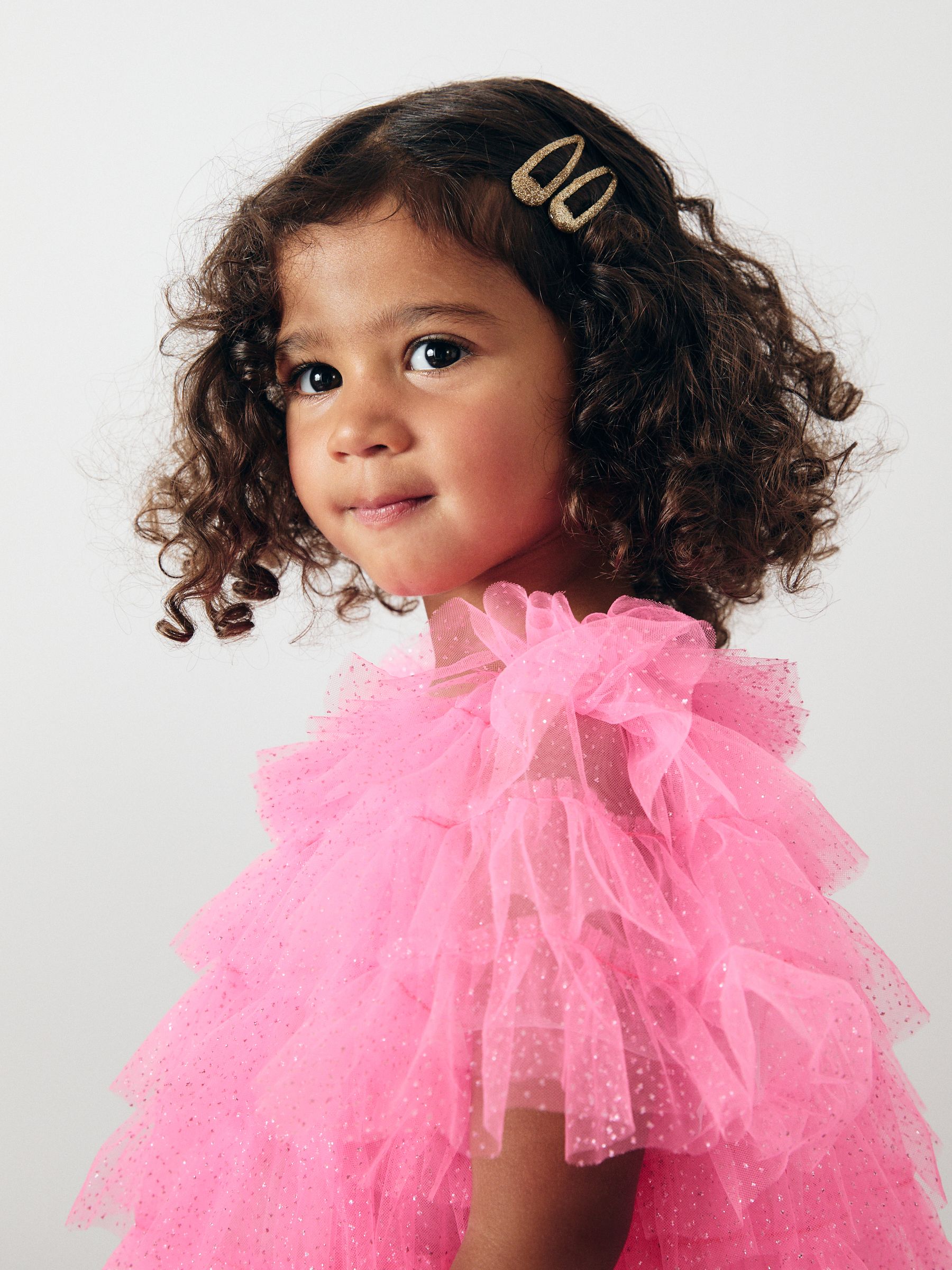 Next Girls Pink Mesh Ruffle Top main image 0