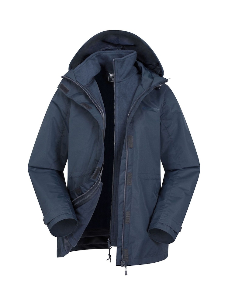 Azul - Chaqueta impermeable 3 en 1 para mujer de Mountain Warehouse - Imagen 2 de 6