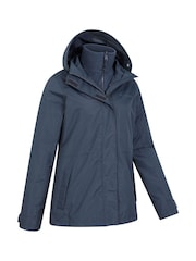 Azul - Chaqueta impermeable 3 en 1 para mujer de Mountain Warehouse - Imagen 3 de 6
