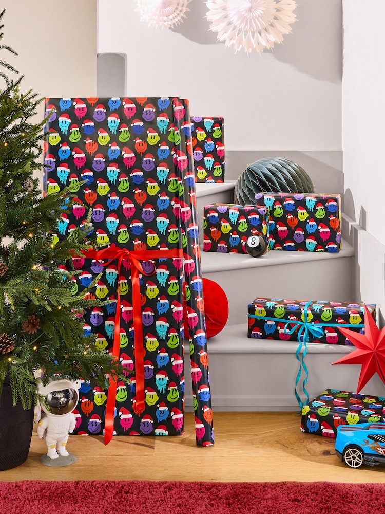 Santa Hats Extra Wide, 10m Christmas Wrapping Paper - Image 2 of 4