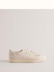 Ted Baker White Wstwood Leather Pebble Sneakers - Image 1 of 5