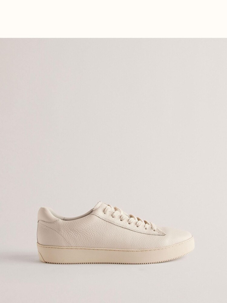 Ted Baker White Wstwood Leather Pebble Sneakers - Image 1 of 5