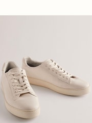 Ted Baker White Wstwood Leather Pebble Sneakers - Image 2 of 5