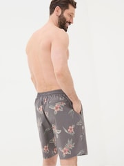 FatFace Camber Brown Hibiscus Swim Shorts - Image 2 of 4