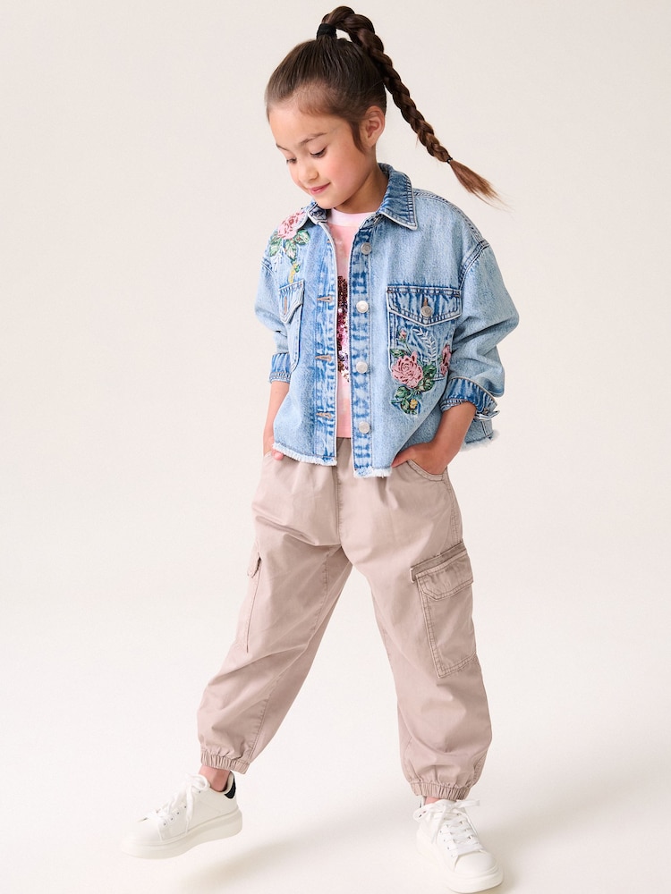 أزرق متوسط - 100% Cotton Embroidered Denim Shacket (3-16yrs) - صورة 1 من 2 أزرق متوسط - 100% Cotton Embroidered Denim Shacket (3-16yrs) - صورة 1 من 2