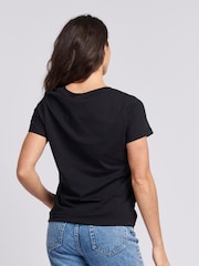 U.S. Polo Assn. Black Womens Regular Fit V-Neck T-Shirt - Image 2 of 6