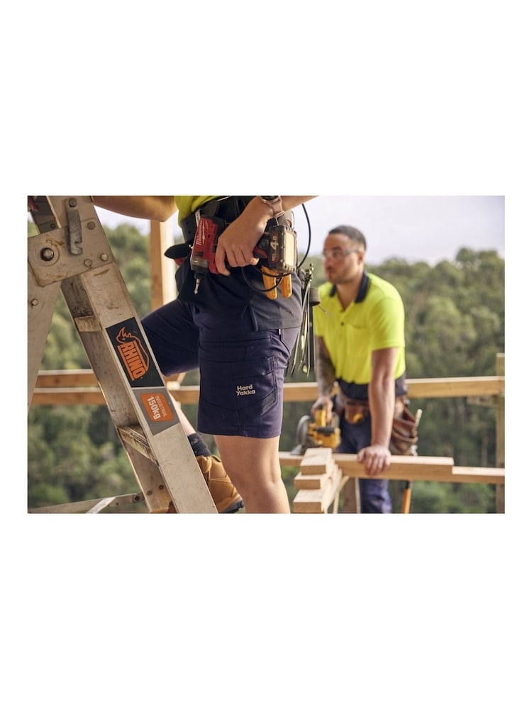 Hard Yakka Blue Raptor Active Mid Shorts - Image 1 of 5