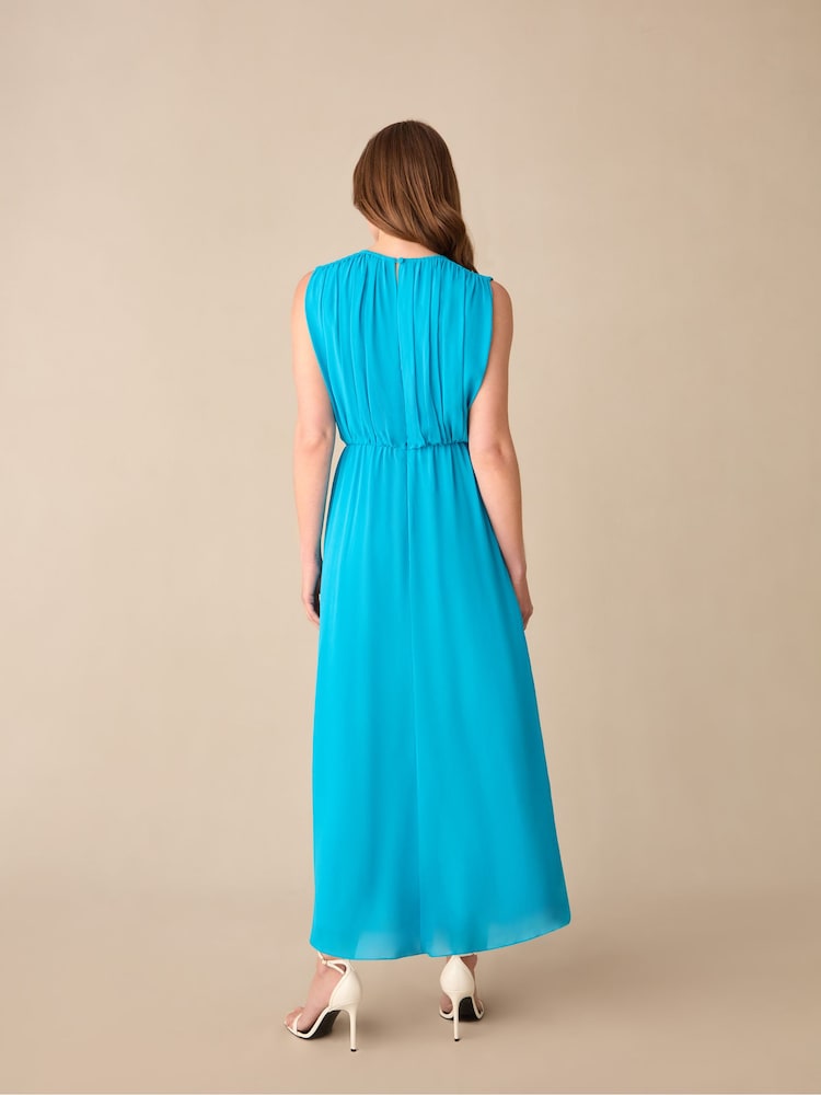 Ro&Zo Blue Petite Petite Lucia Gathered Waist Maxi Dress - Image 4 of 4