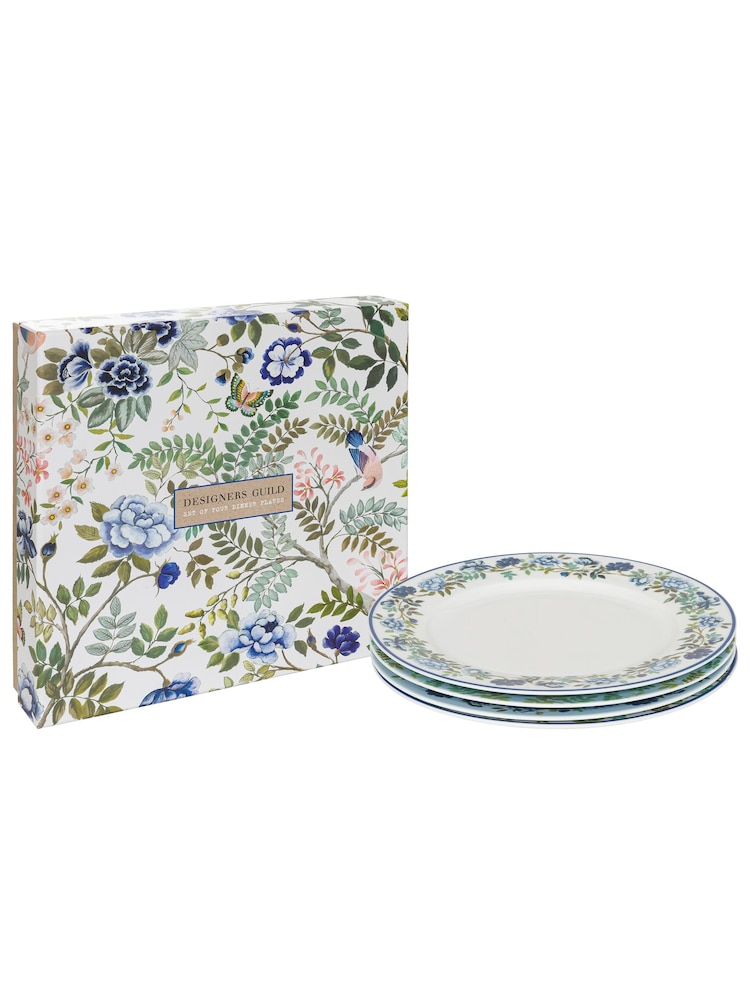 Designers Guild Porcelaine De Chine Dinner Plates Set Of 4 - Image 2 of 6