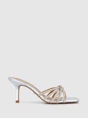 Office Metallic Mitzy Embellished Knot Mule Sandals - Image 1 of 4