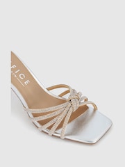 Office Metallic Mitzy Embellished Knot Mule Sandals - Image 3 of 4