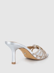 Office Metallic Mitzy Embellished Knot Mule Sandals - Image 4 of 4