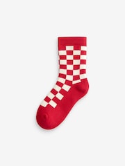 bež Bright Checkerboard - Prijetne frotirne nogavice iz bogatega bombaža 5 paket - Slika 6 iz 6