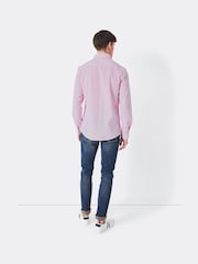 Crew Clothing Pink Long Sleeve 100% Cotton Gingham Shirt - Image 3 of 5