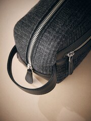 Black Monochrome Check Washbag - Image 6 of 6