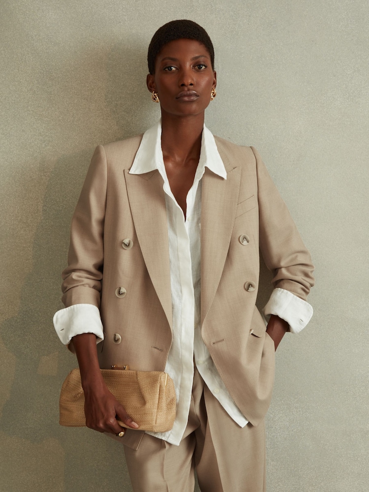 Reiss Sadie Zweireihiger Wollanzug: Blazer - Bild 1 von 6 Reiss Sadie Zweireihiger Wollanzug: Blazer - Bild 1 von 6