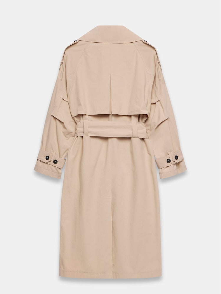 Mint Velvet Brown Oversized Trench Coat - Image 4 of 4 Mint Velvet Brown Oversized Trench Coat - Image 4 of 4