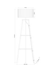 Grey Camford Floor Lamp - Image 4 of 5