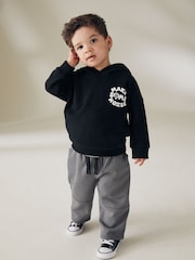 Black Stripe Hoodie and Carpenter Joggers Set (3mths-7yrs) - Image 1 of 10