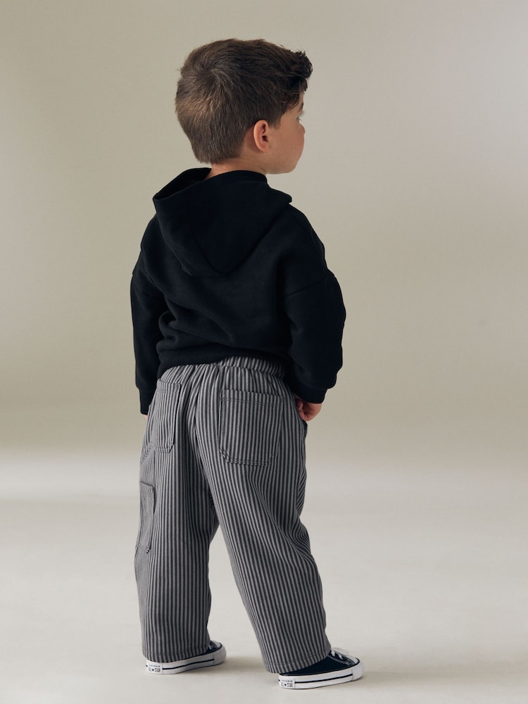 Black Stripe Hoodie and Carpenter Joggers Set (3mths-7yrs) - Image 2 of 10