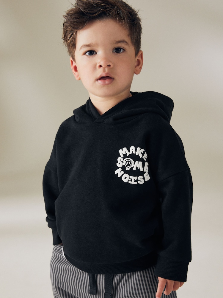 Black Stripe Hoodie and Carpenter Joggers Set (3mths-7yrs) - Image 4 of 10
